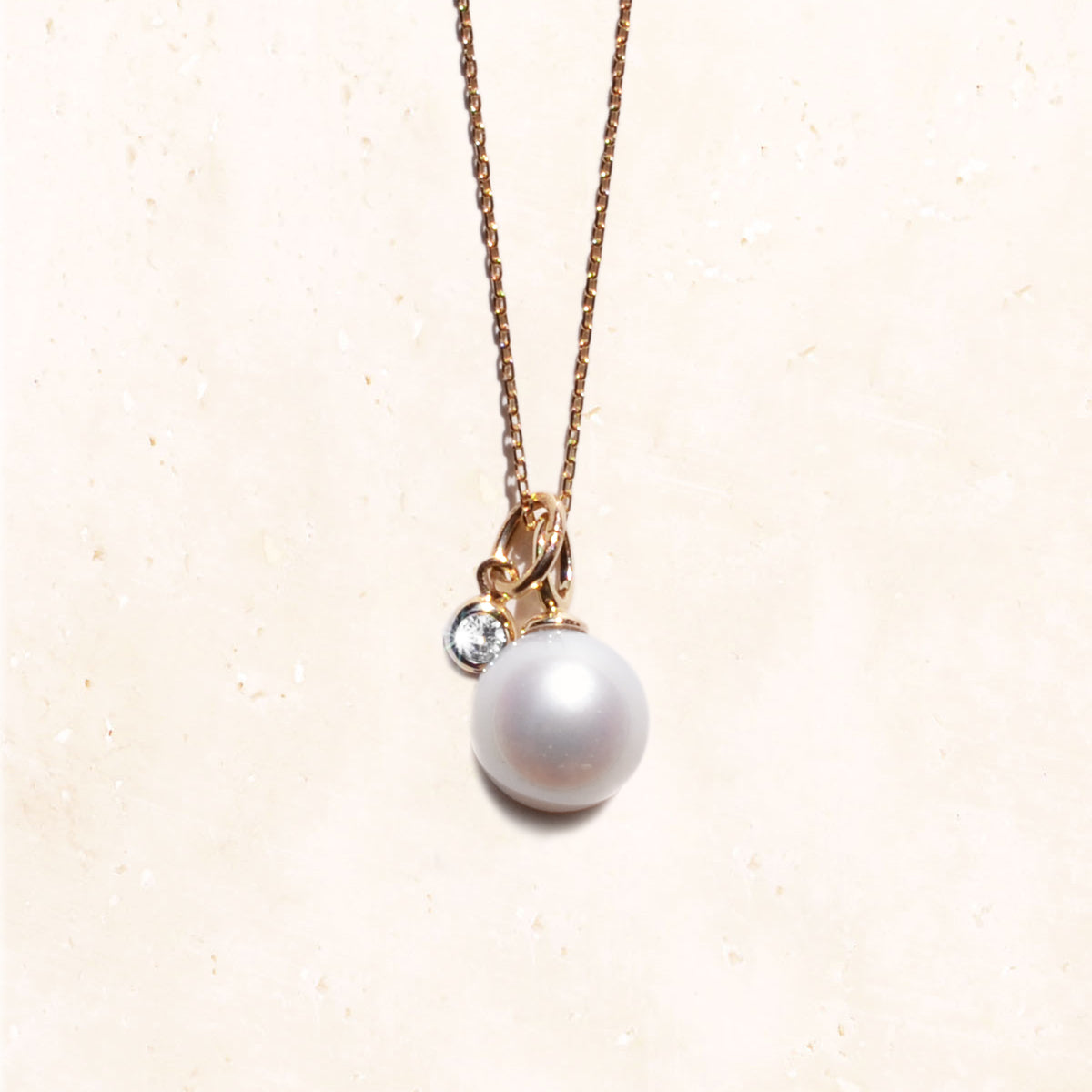 10K Pearl and Diamond Necklace