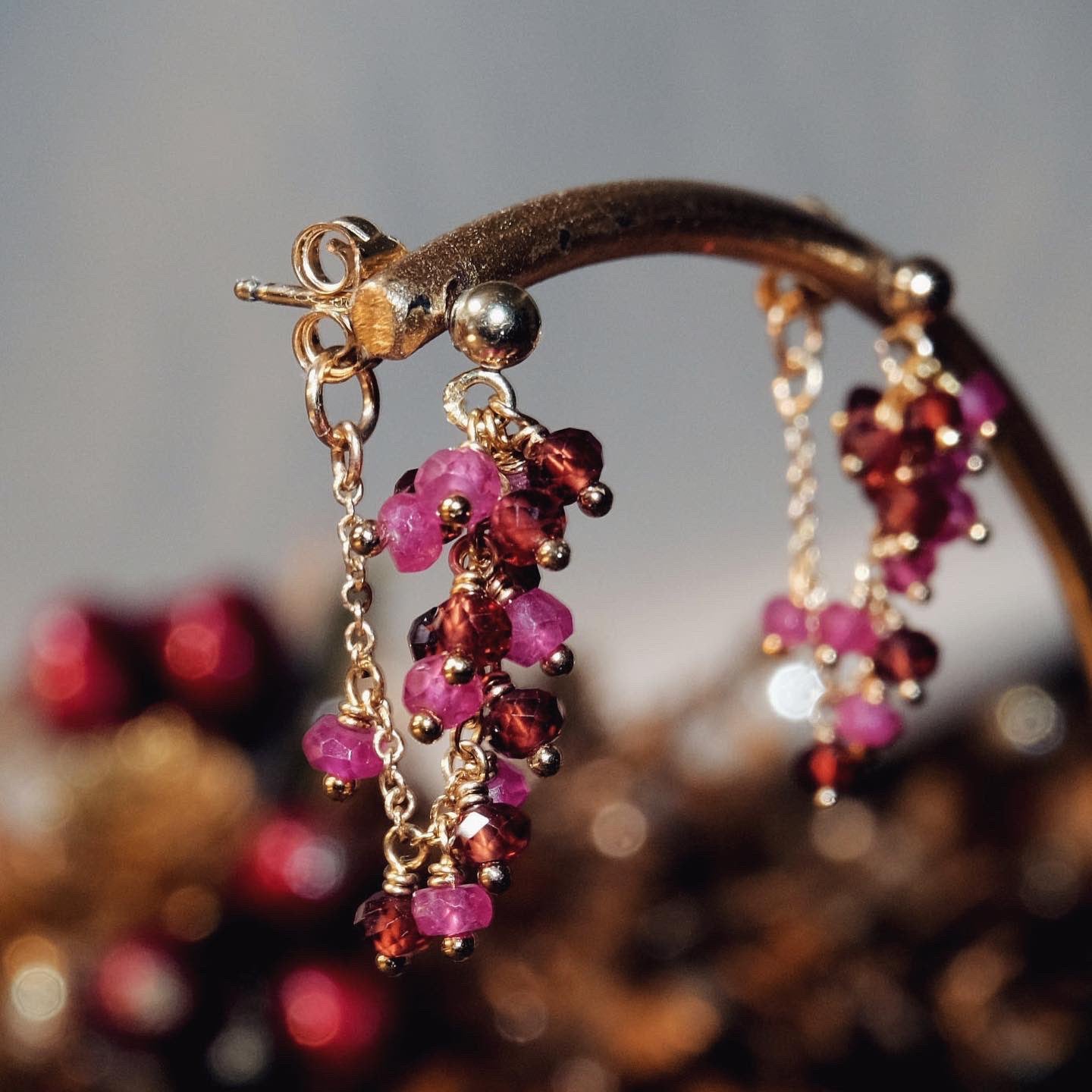 Mulberry Ruby Earrings S