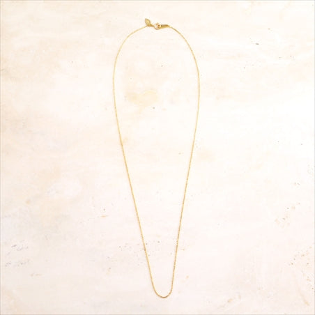 18K Yellow Gold Chain Necklace 40cm