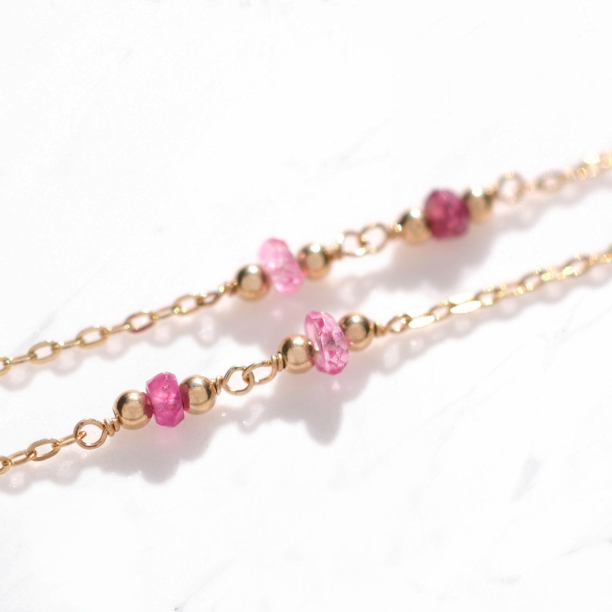 Natural Gemstones Necklace (Pink)