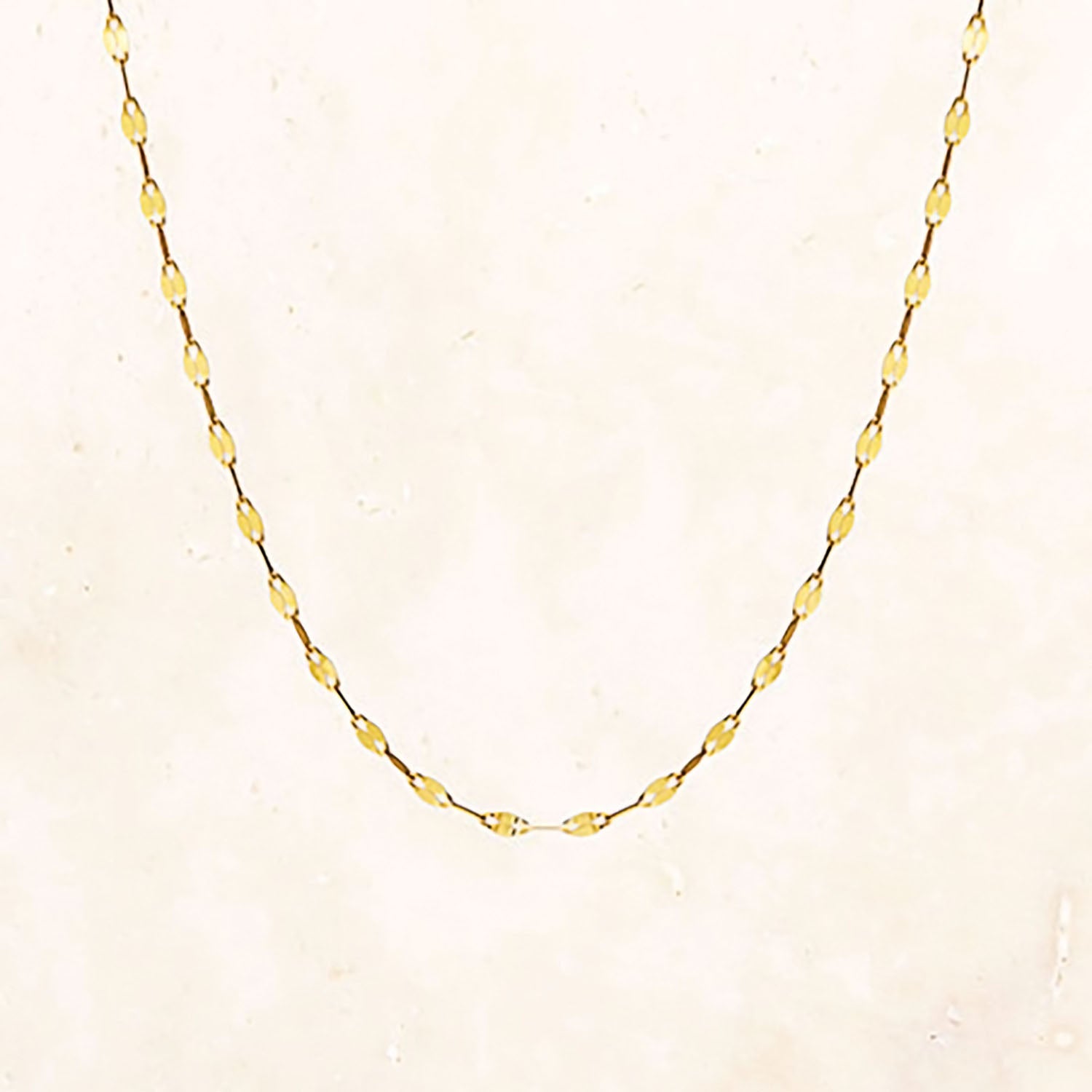 10K Gold Leaf Chain Necklace 40cm