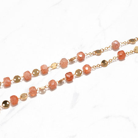 Colorful Gemstones Necklace (Sunstone)
